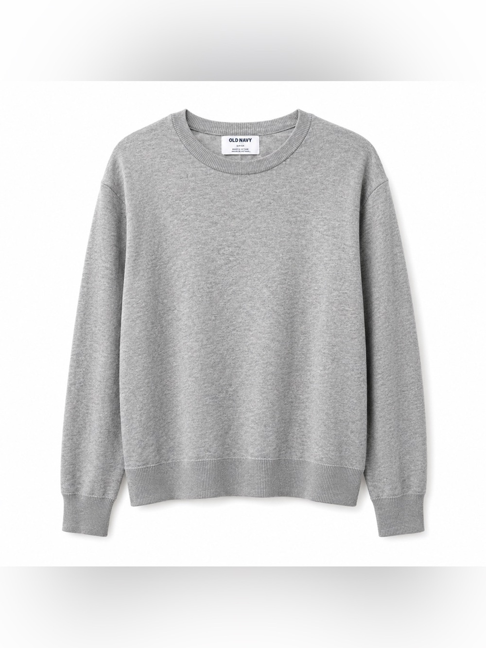 Old Navy Men’s Gray Crewneck Sweatshirt Medium NWT Lightweight Everyday Pullover